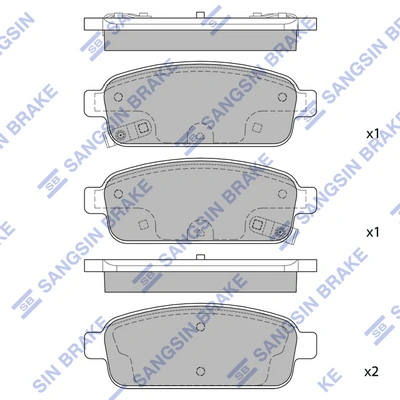13319294 Chery Pastillas freno traseras