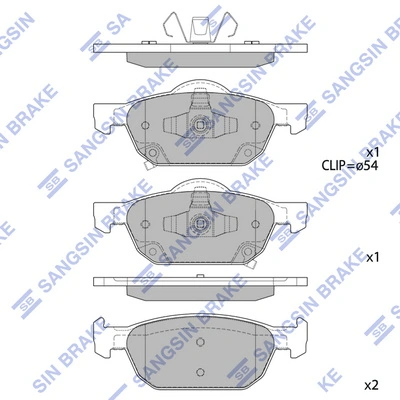 Pastillas delanteras para Honda Accord VIII CU