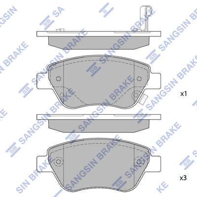 93169254 Peugeot/Citroen Pastillas delanteras