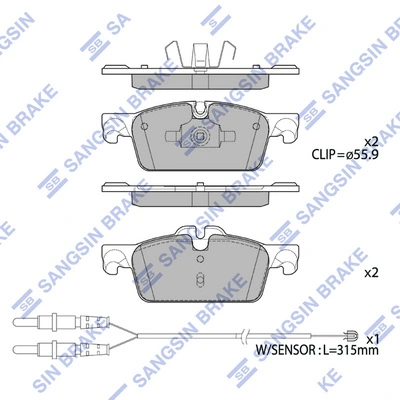 Pastillas de freno PF0854 Magneti Marelli