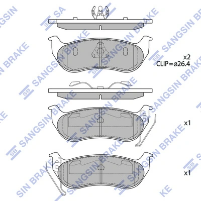 Pastillas de freno traseras 2AMV4882AC Chrysler