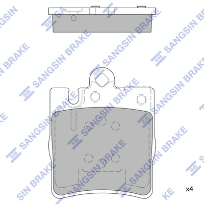 Pastillas de freno traseras 0034202820 Hyundai/Kia