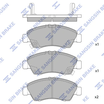 Pastillas delanteras para Honda Civic VI MA,MB