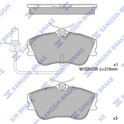 Pastillas delanteras para Volkswagen Transporter T4 70B, 70C, 7DB, 7DK, 70J, 70K, 7DC, 7DJ