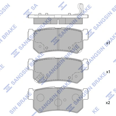 Pastillas traseras Hyundai/Kia 4841308051