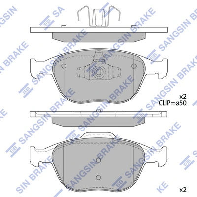 Pastillas delanteras para Ford Connect TOURNEO PU2