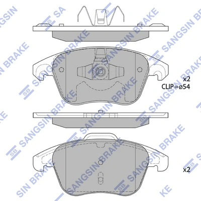 Pastillas delanteras para Peugeot 2008 II 