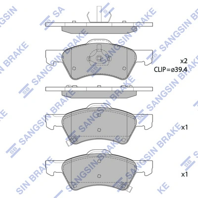 Pastillas delanteras para Chrysler Voyager GRAND 