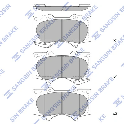 Pastillas delanteras para Toyota Hilux  KUN15