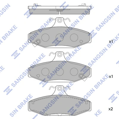 Pastillas de freno traseras SP1066 Hyundai/Kia