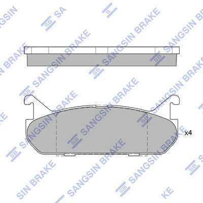 Pastillas de freno traseras B4Y12649Z Mazda