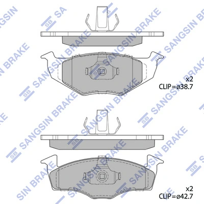 Pastillas de freno delanteras Volkswagen Polo III