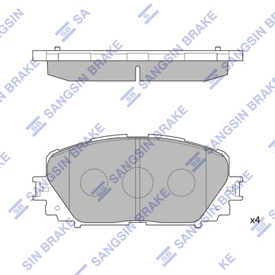 044650D150 Toyota Pastillas delanteras