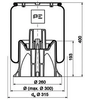 RML75269 Blacktech Bolsa neumática del eje