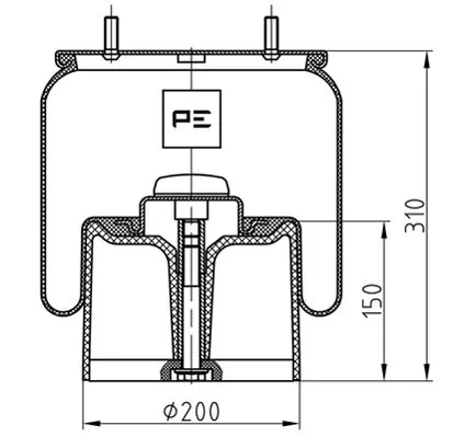 Bolsa neumática del eje Continental/Siemens 940MB