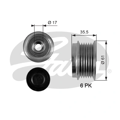 Polea rueda libre Chevrolet Captiva I SUV (C100) (2006 - 2010) precio, desde 35,62 EUR