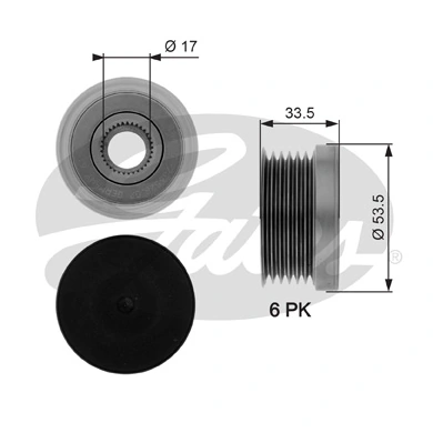 Rueda libre alternador  para BMW 1  E81