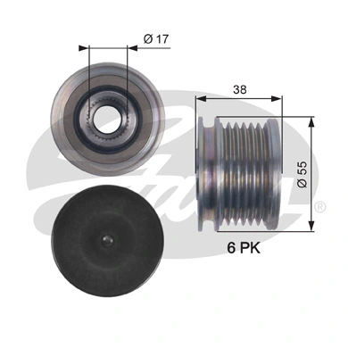 Rueda libre alternador  para Citroen C4 RUSSIA B73