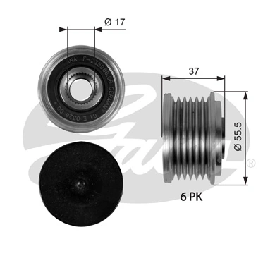 OAP7046 Gates Rueda libre alternador 