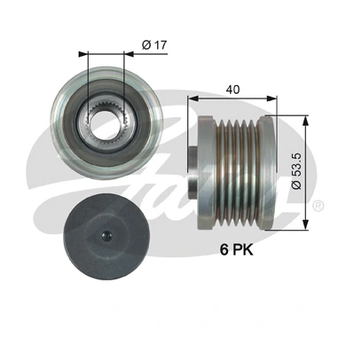 Rueda libre alternador  para Nissan Qashqai I J10