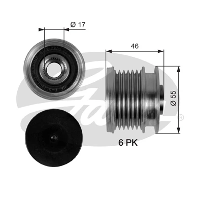  Polea alternador Mercedes E 