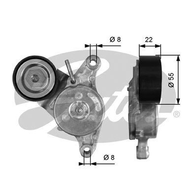 T39392 Gates Tensor de correa de alternador