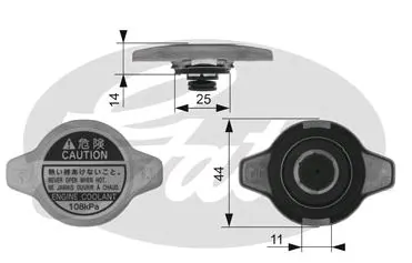 RC134 Gates Tapa de radiador