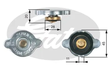 RC124 Gates Tapa de radiador