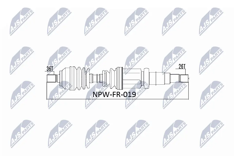 NPWFR019 NTY Semieje delantero derecho