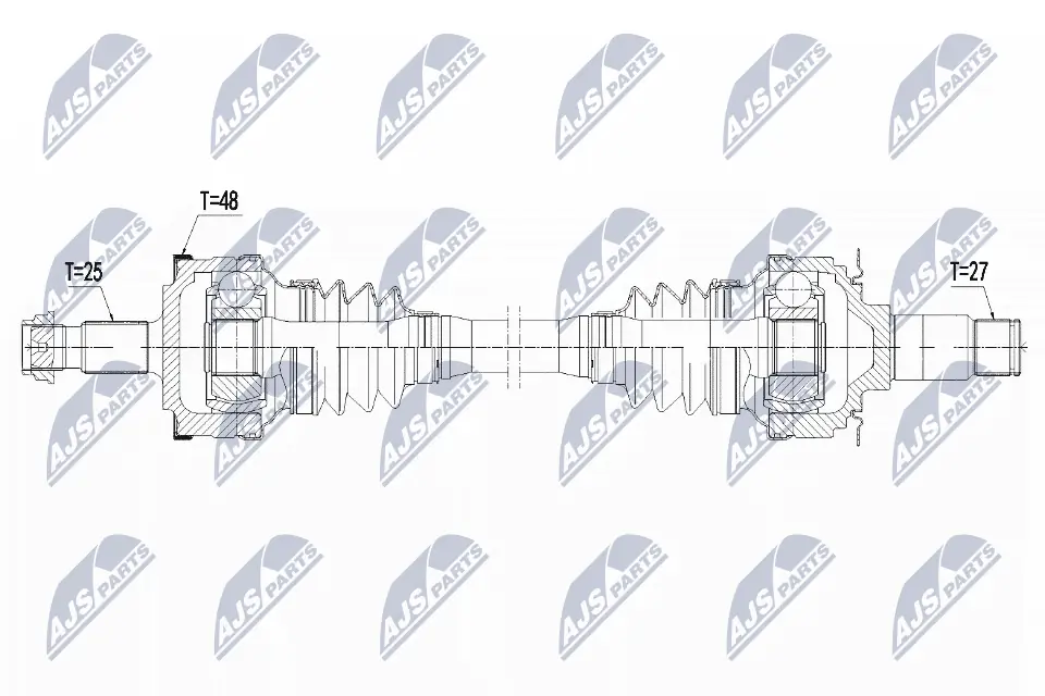 Semieje trasero para Mercedes C  W203