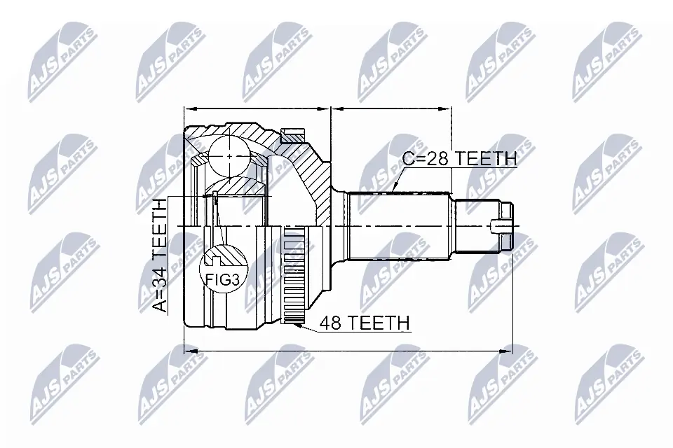 Junta homocinética exterior delantera SsangYong Actyon SUV (2011 - 2026) precio, desde 52,80 EUR