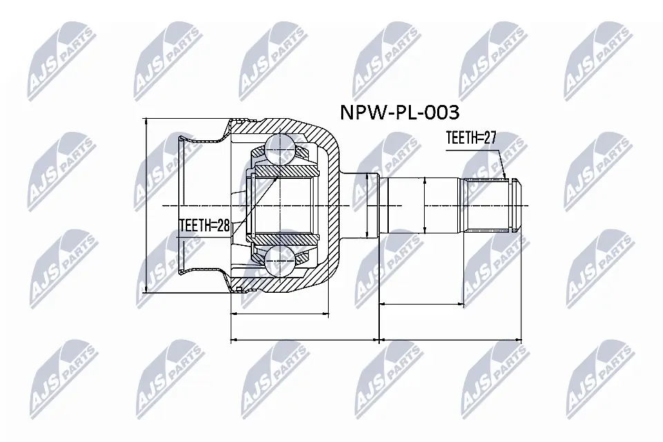 NPWPL003 NTY Junta homocinética interna delantera
