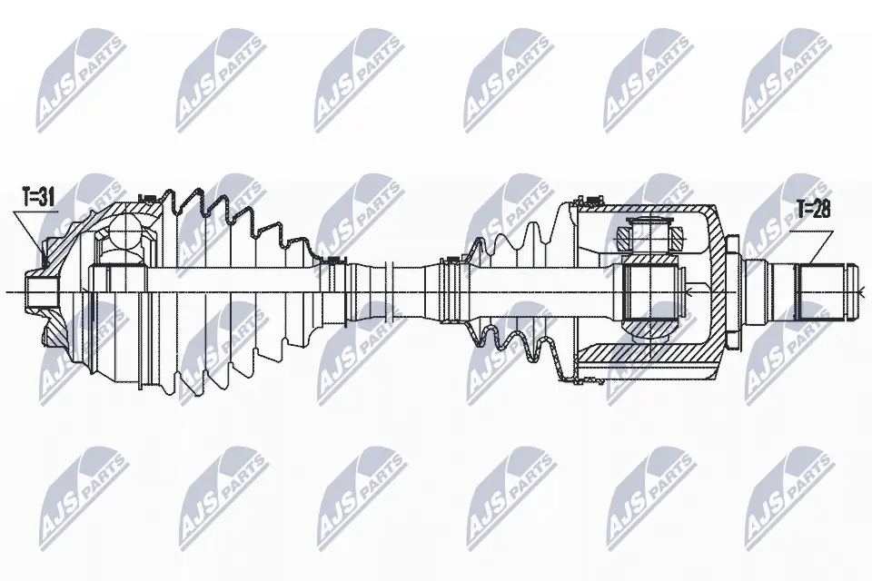NPWBM186 NTY Semieje delantero izquierdo