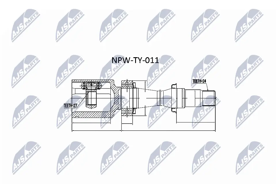 NPWTY011 NTY Junta homocinética interna delantera derecha