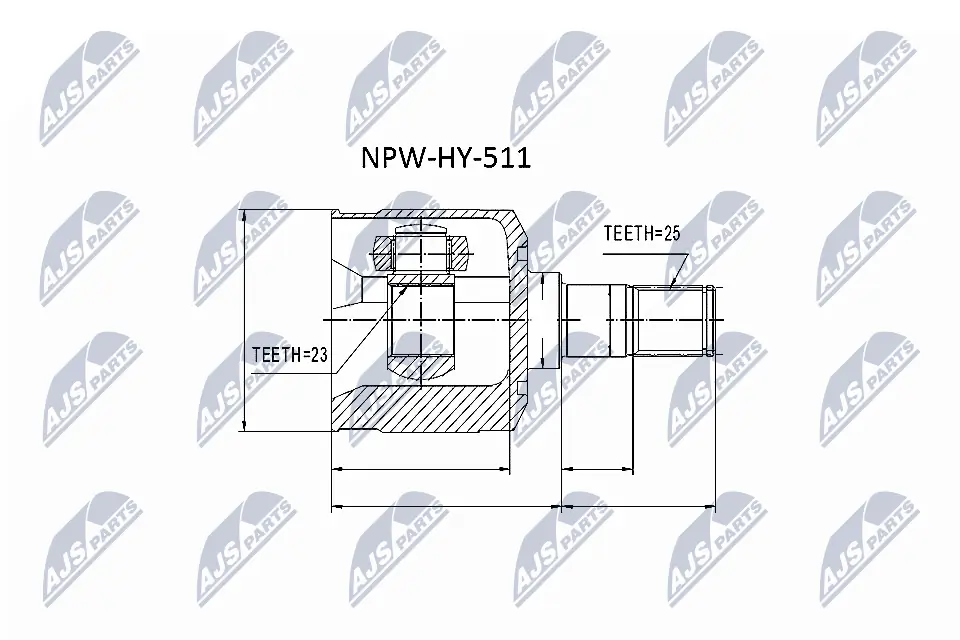 NPWHY511 NTY Junta homocinética interna delantera