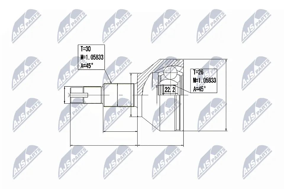 Junta homocinética para Alfa Romeo 159  939