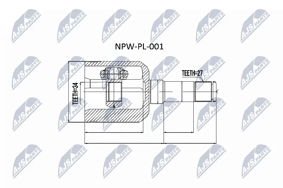 NPWPL001 NTY Junta homocinética interna delantera
