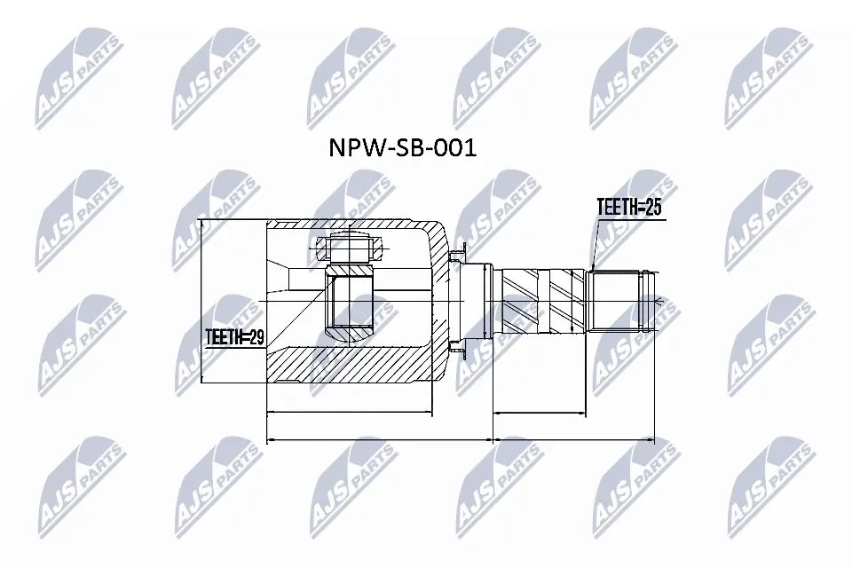 NPWSB001 NTY Junta homocinética interna delantera