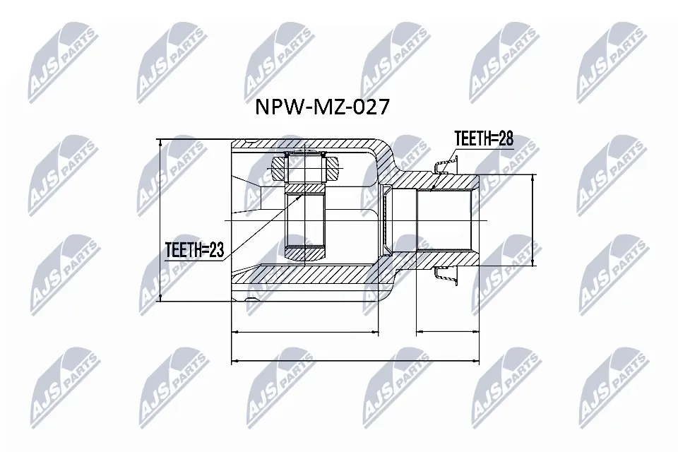 Junta homocinética interna delantera derecha GG2522520 Mazda