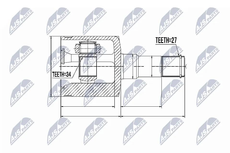 Junta homocinética interna delantera izquierda Peugeot/Citroen 93743415
