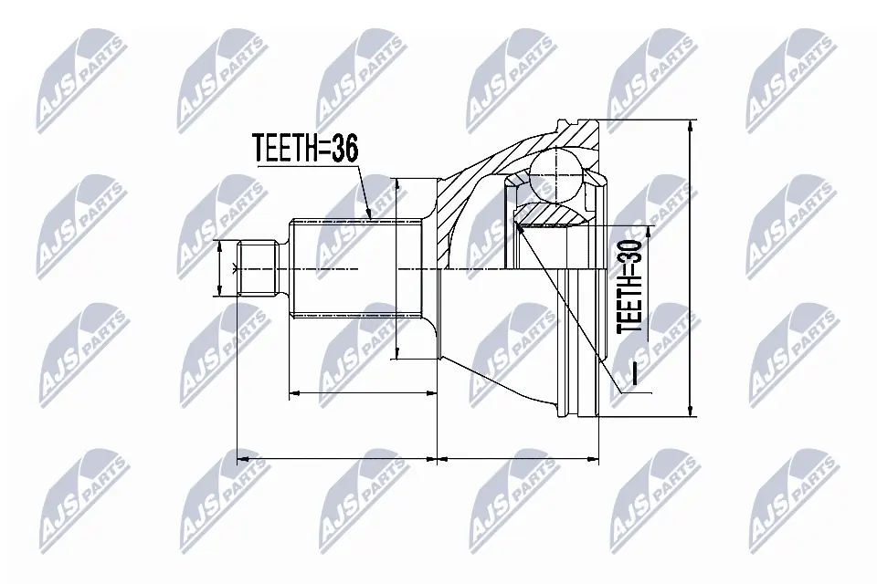 Junta homocinética exterior delantera Seat Ibiza 4 6J5, 6P1