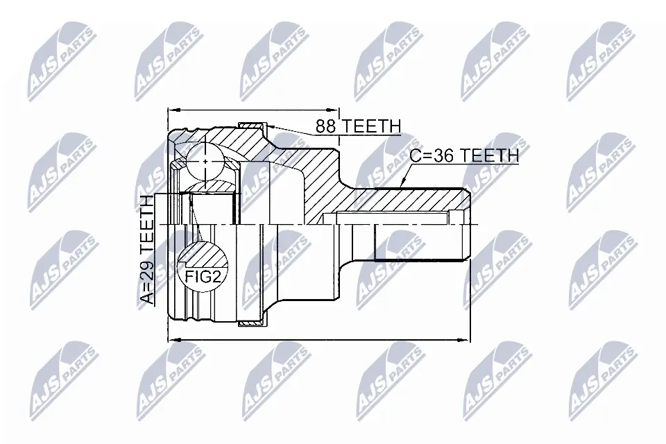 41498197 AND Junta homocinética exterior trasera