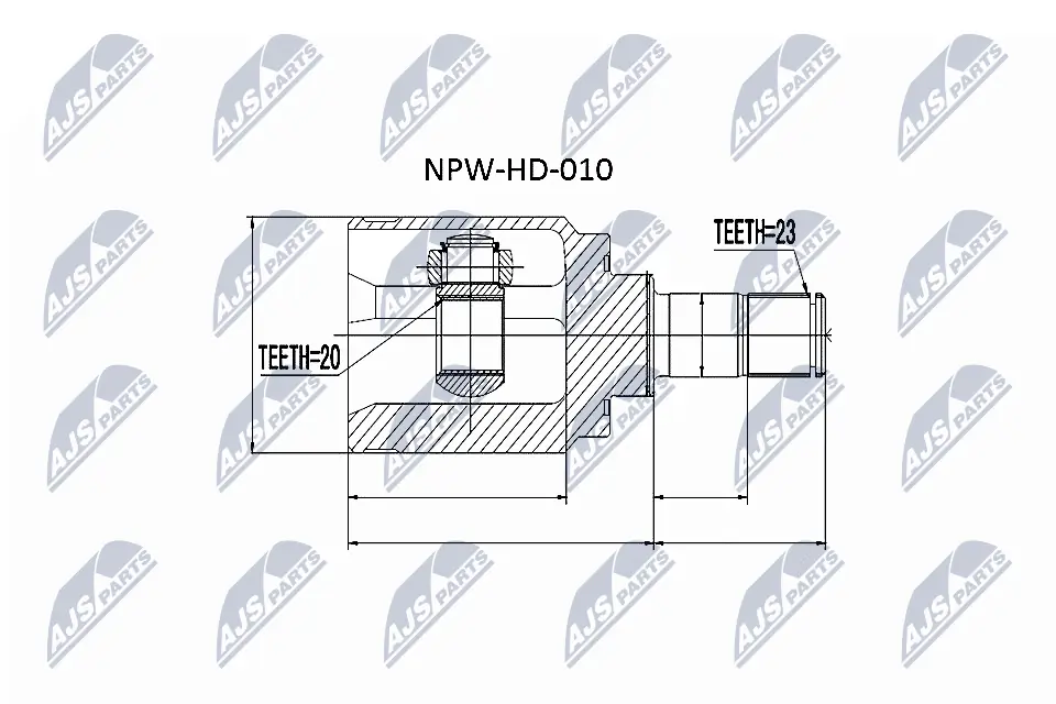 NPWHD010 NTY Junta homocinética interior trasera