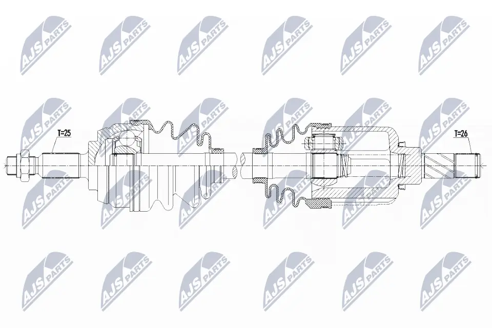 Semieje delantero izquierdo 6551336 Cifam