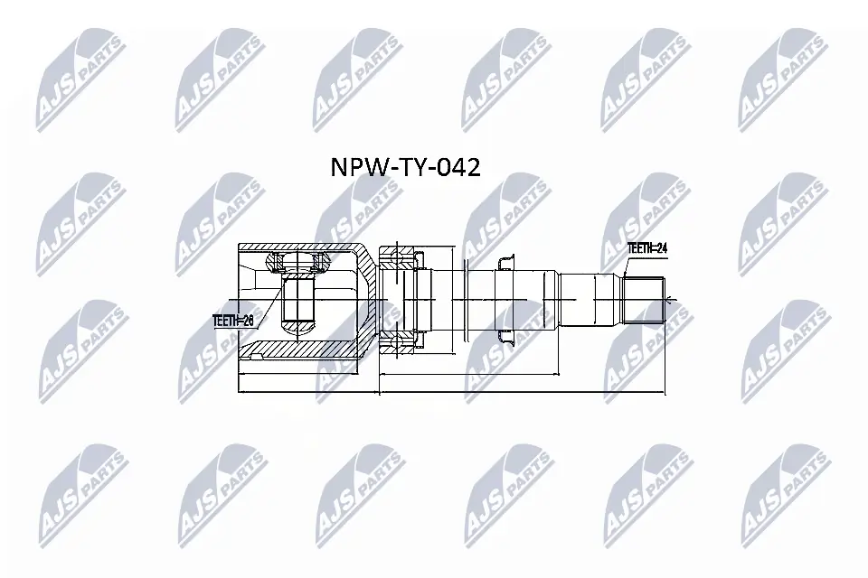 NPWTY042 NTY Junta homocinética interna delantera