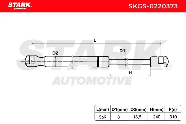 Muelle neumatico maletero para Ford Fiesta III (GFJ)