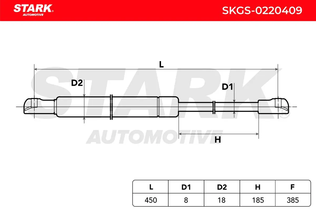 SKGS0220409 Market (OEM) Amortiguador de porton