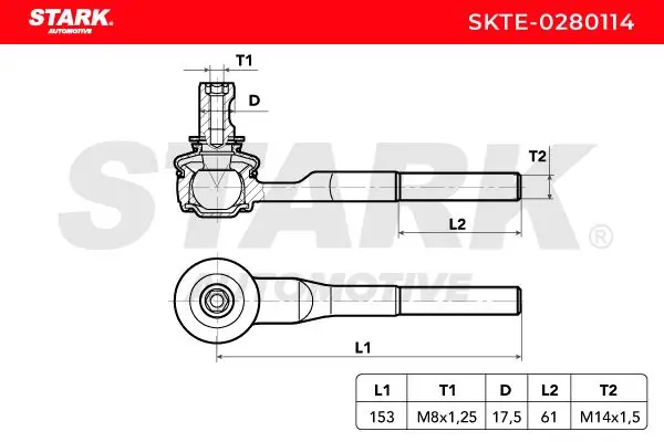 SKTE0280114 Market (OEM) Rótula de dirección