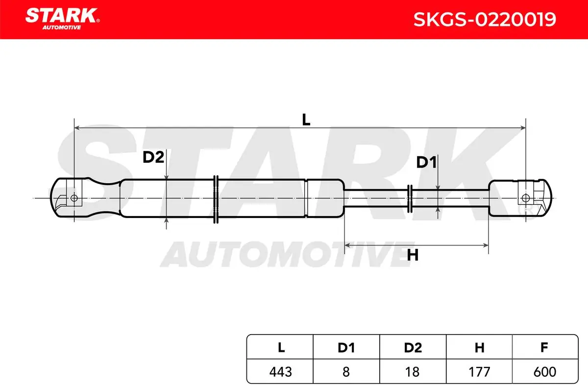 SKGS0220019 Market (OEM) Amortiguador de porton