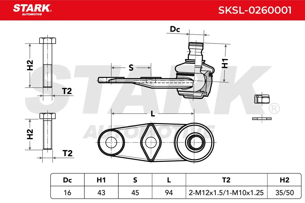 Rótula inferior de suspensión Market (OEM) SKSL0260001 precio, desde 8,94 EUR